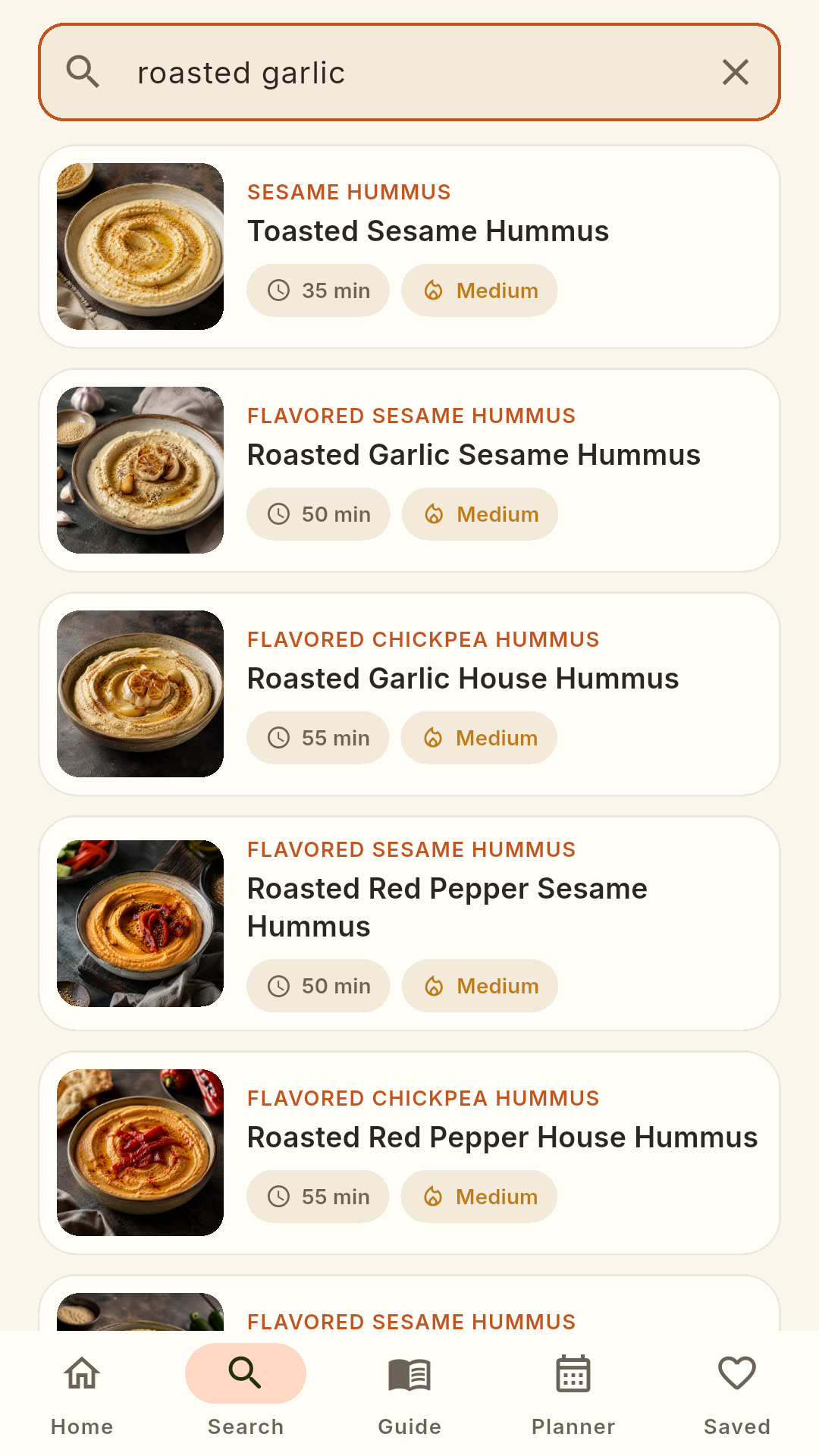 Hummus House — recipe search