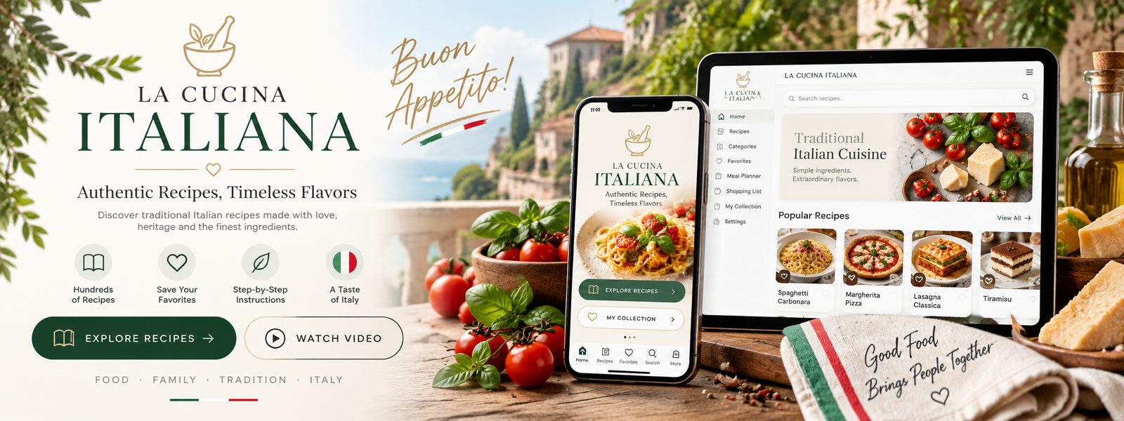 La Cucina Italiana — authentic recipes, timeless flavors