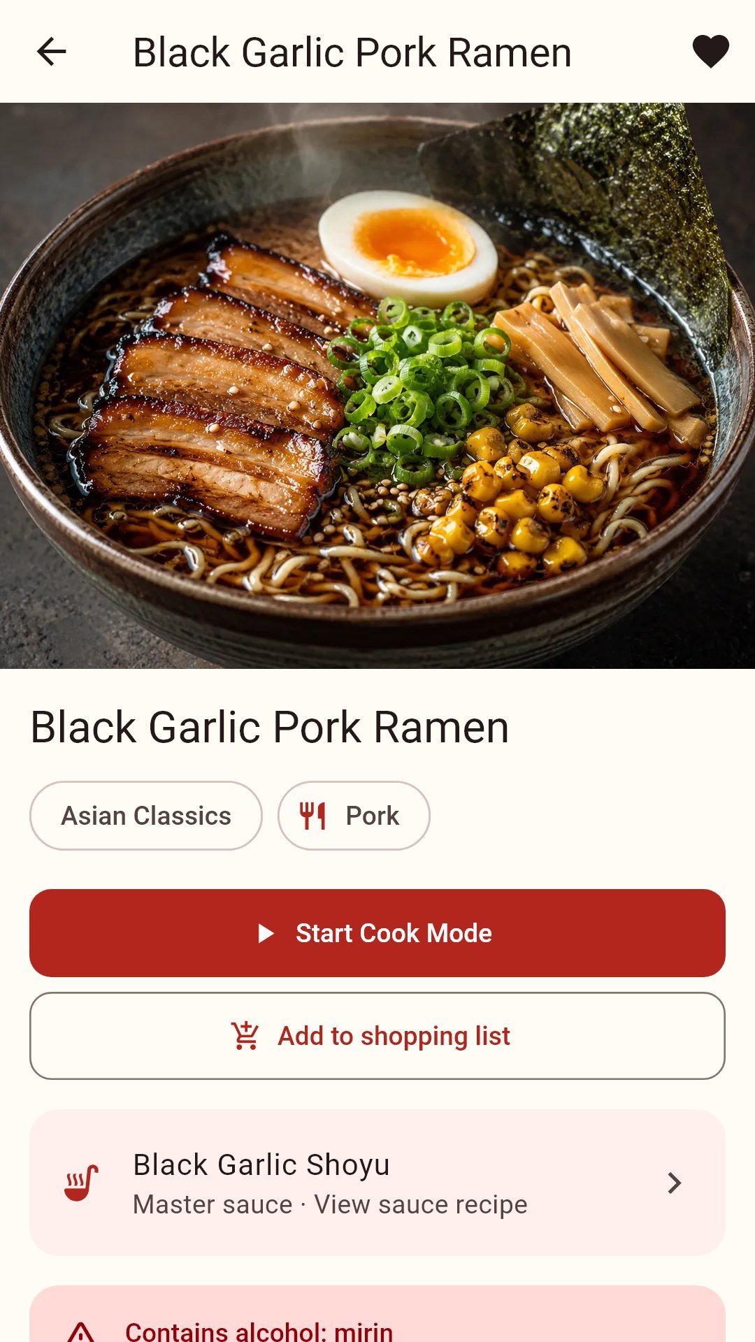 Ramen Recipes — Black Garlic Pork Ramen recipe with its master sauce