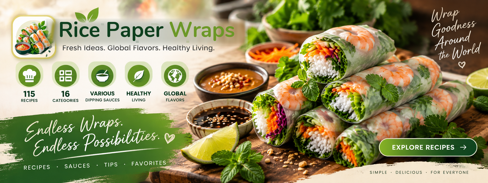 Rice Paper Wraps — przepisy na roladki z papieru ryżowego z całego świata