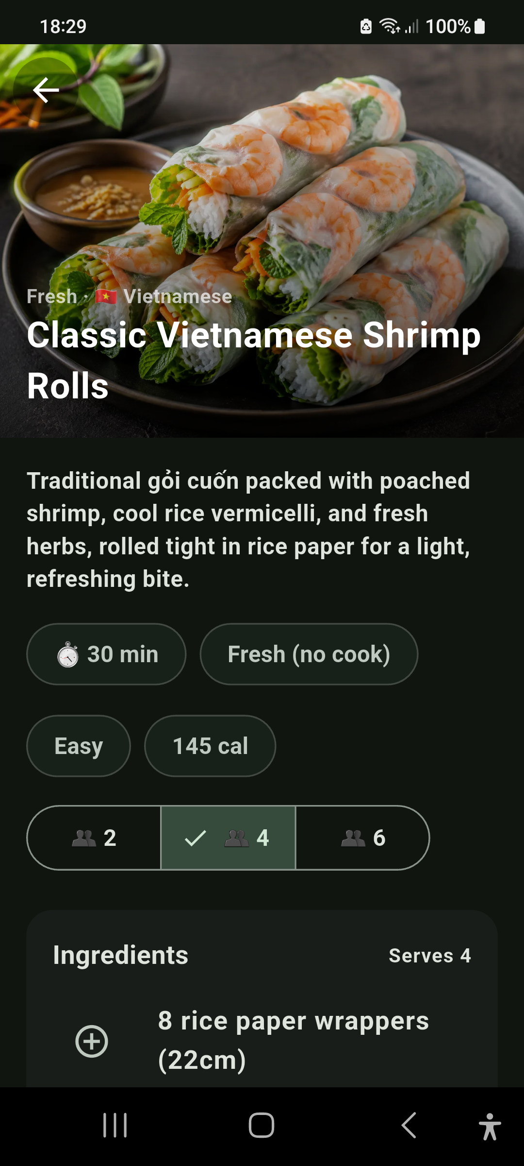 Rice Paper Wraps — klasyczne wietnamskie roladki z krewetkami z wyborem liczby porcji