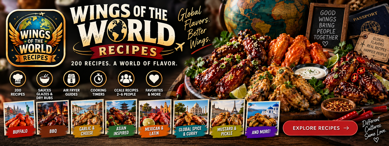 Wings of the World — 200 przepisów, cały świat smaków