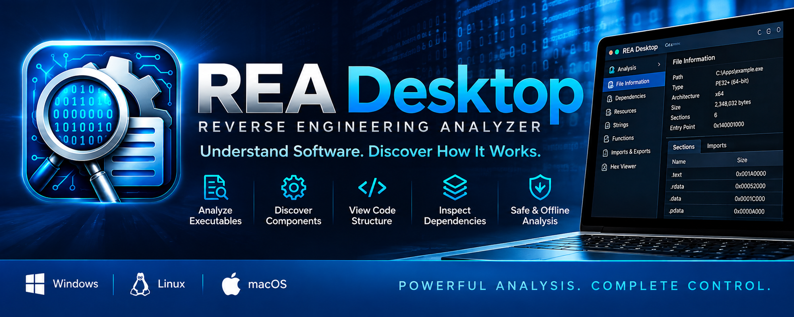 Reverse Engineer Apps のフィーチャーグラフィック